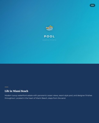 Carousel lifestyle slide with aspirational copy